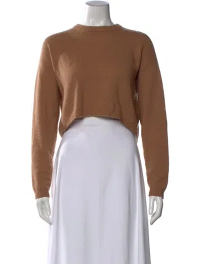 Pre-owned Alice And Olivia Cashmere Crew Neck Sweater In Brown