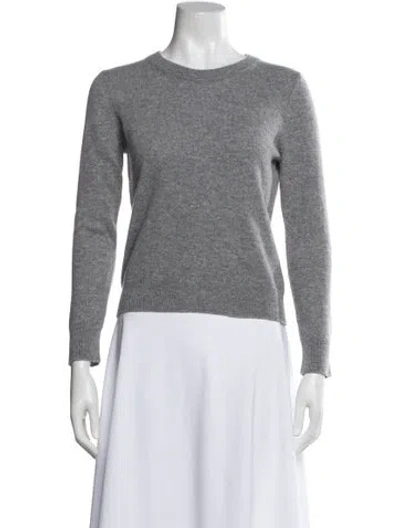 Pre-owned Alice And Olivia Cashmere Crew Neck Sweater In Gray