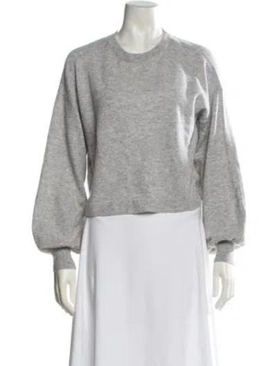 Pre-owned Alice And Olivia Cashmere Crew Neck Sweater In Gray