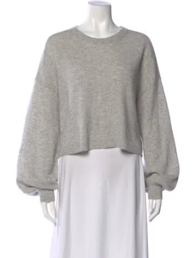 Pre-owned Alice And Olivia Cashmere Crew Neck Sweater In Gray