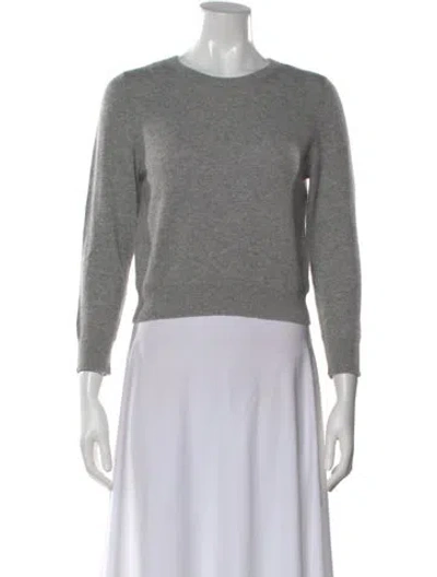 Pre-owned Alice And Olivia Cashmere Crew Neck Sweater In Gray