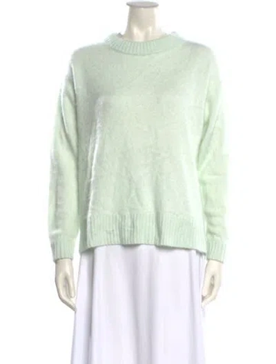 Pre-owned Alice And Olivia Cashmere Crew Neck Sweater In Green