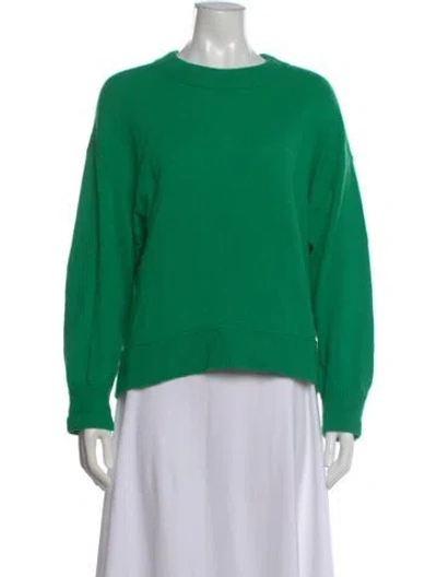 Pre-owned Alice And Olivia Cashmere Crew Neck Sweater In Green