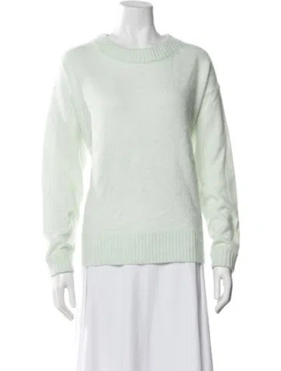 Pre-owned Alice And Olivia Cashmere Crew Neck Sweater In Green