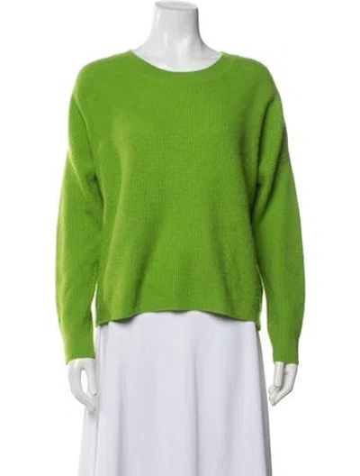 Pre-owned Alice And Olivia Cashmere Crew Neck Sweater In Green
