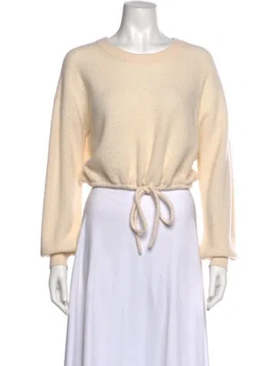 Pre-owned Alice And Olivia Cashmere Crew Neck Sweater In Neutral