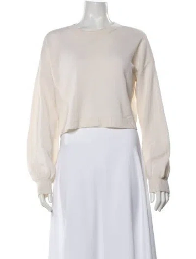 Pre-owned Alice And Olivia Cashmere Crew Neck Sweater In Neutral