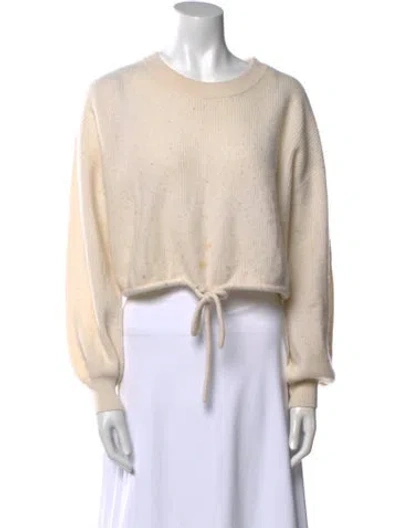 Pre-owned Alice And Olivia Cashmere Crew Neck Sweater In Neutral