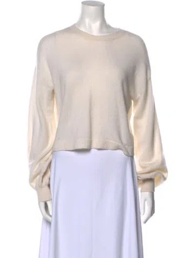 Pre-owned Alice And Olivia Cashmere Crew Neck Sweater In Neutral