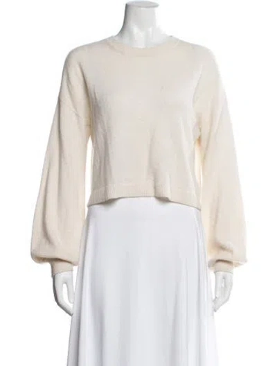 Pre-owned Alice And Olivia Cashmere Crew Neck Sweater In Neutral