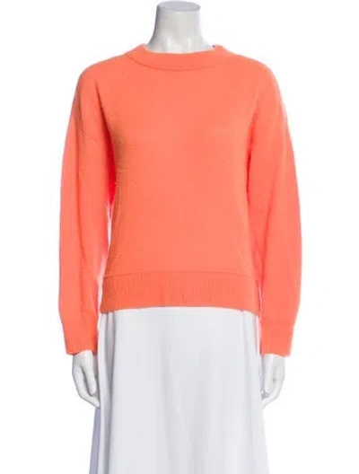 Pre-owned Alice And Olivia Cashmere Crew Neck Sweater In Orange
