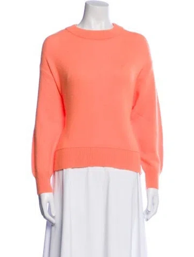 Pre-owned Alice And Olivia Cashmere Crew Neck Sweater In Orange