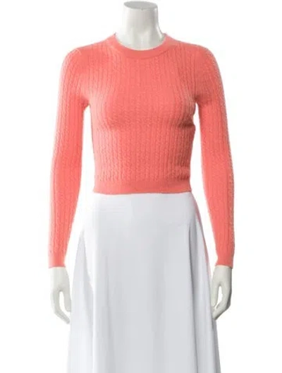 Pre-owned Alice And Olivia Cashmere Crew Neck Sweater In Orange