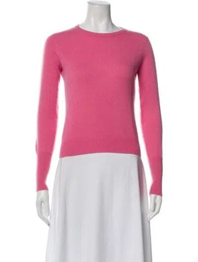 Pre-owned Alice And Olivia Cashmere Crew Neck Sweater In Pink