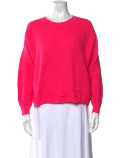 Pre-owned Alice And Olivia Cashmere Crew Neck Sweater In Pink