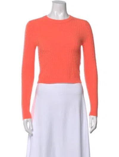 Pre-owned Alice And Olivia Cashmere Crew Neck Sweater W/ Tags In Orange