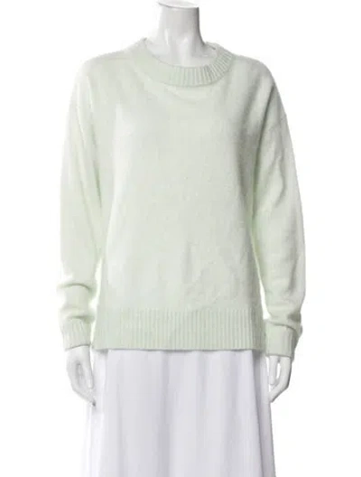 Pre-owned Alice And Olivia Cashmere Crew Neck Sweater In White
