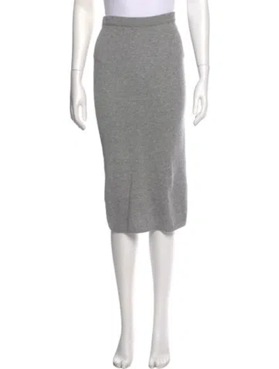 Pre-owned Alice And Olivia Cashmere Knee-length Skirt In Gray