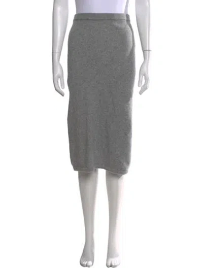 Pre-owned Alice And Olivia Cashmere Knee-length Skirt In Gray