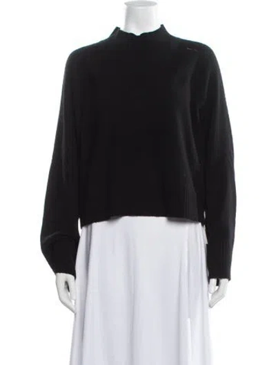 Pre-owned Alice And Olivia Cashmere Mock Neck Sweater In Black