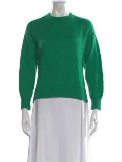 Pre-owned Alice And Olivia Cashmere Mock Neck Sweater In Green