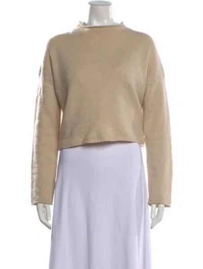 Pre-owned Alice And Olivia Cashmere Mock Neck Sweater In Neutral