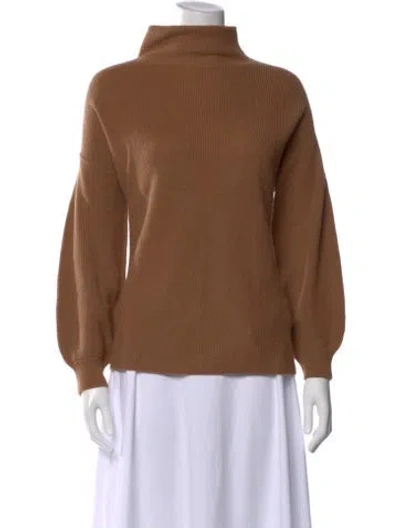 Pre-owned Alice And Olivia Cashmere Mock Neck Sweater In Neutral