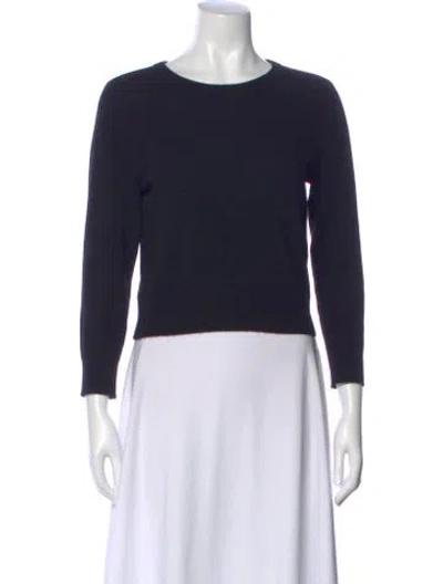 Pre-owned Alice And Olivia Cashmere Scoop Neck Sweater In Black