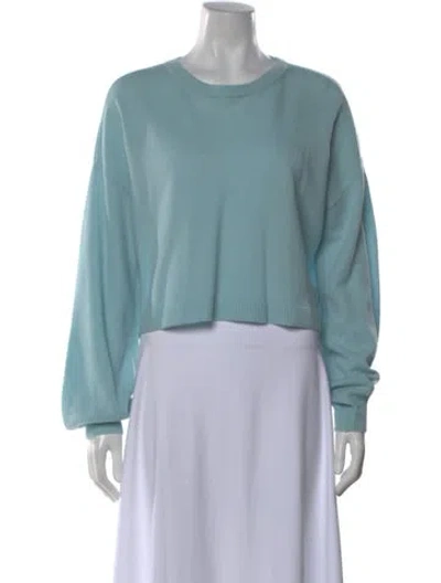 Pre-owned Alice And Olivia Cashmere Scoop Neck Sweater In Blue