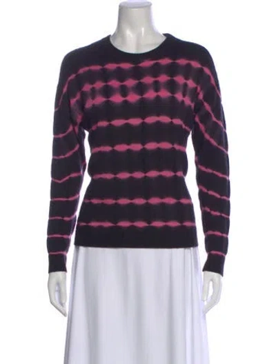 Pre-owned Alice And Olivia Cashmere Tie-dye Print Top In Pink