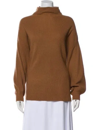Pre-owned Alice And Olivia Cashmere Turtleneck Sweater In Brown