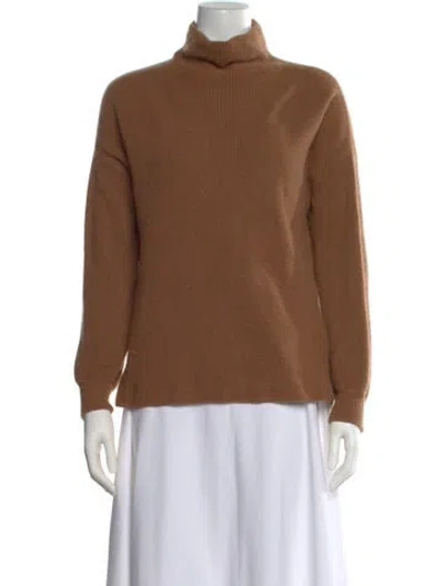Pre-owned Alice And Olivia Cashmere Turtleneck Sweater In Brown