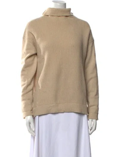 Pre-owned Alice And Olivia Cashmere Turtleneck Sweater In Neutral