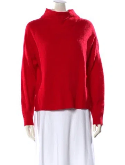 Pre-owned Alice And Olivia Cashmere Turtleneck Sweater In Red