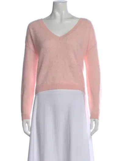 Pre-owned Alice And Olivia Cashmere V-neck Sweater In Neutral