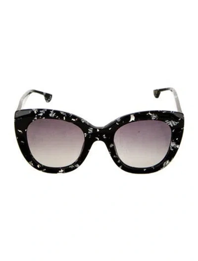 Pre-owned Alice And Olivia Cat-eye Gradient Sunglasses In Black
