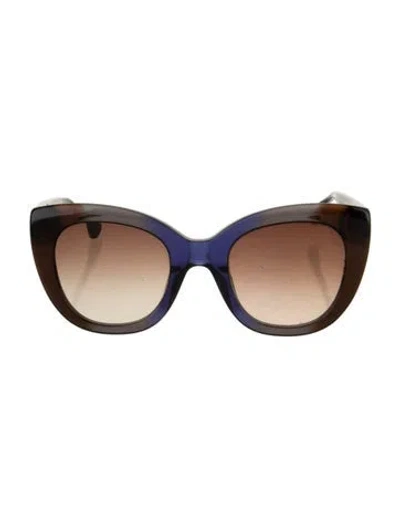 Pre-owned Alice And Olivia Cat-eye Gradient Sunglasses In Brown
