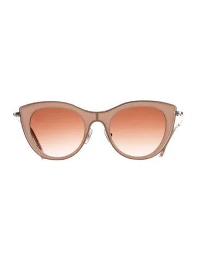 Pre-owned Alice And Olivia Cat-eye Gradient Sunglasses In Neutral