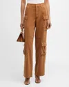 ALICE AND OLIVIA CAY BAGGY DENIM CARGO PANTS