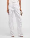 ALICE AND OLIVIA CAY BAGGY DENIM CARGO trousers