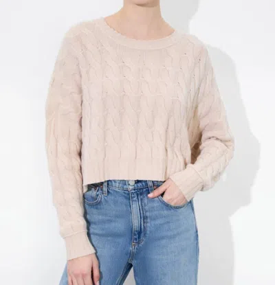 Alice And Olivia Cecilie Cableknit Pullover Sweater In Beige In Neutral