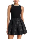Alice And Olivia Chara Embellished Mini Dress In Multi