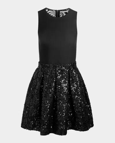 ALICE AND OLIVIA CHARA SEQUINED SLEEVELESS MINI DRESS