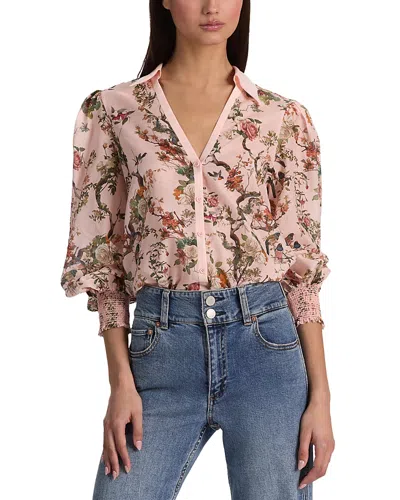Alice And Olivia Charis Blouse In Pink