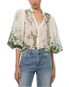 Alice And Olivia Charis Silk Blouse In Multi