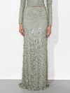 Alice And Olivia Charity Sequin Gown Skirt In Sea Spray