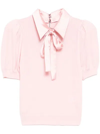 Alice And Olivia Chase Puff Sleeve Top In Pink