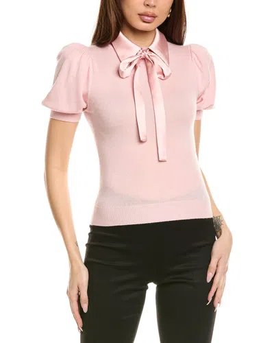 Alice And Olivia Chase Wool-blend Sweater In Pink