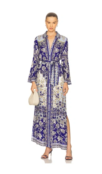 Alice And Olivia Chassidy Oversized Shirt Dress In Multi
