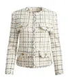 Alice And Olivia Checked Jacket In White